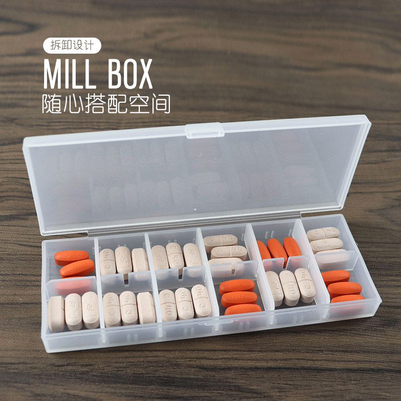 A week of Dog Large Travel Box with large capacity carrying tablet pill box