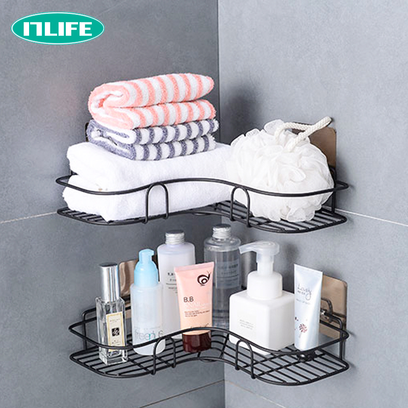 Free Punch Corner Shelf MAKEUP ROOM TRIPOD WASH RACK DORM ROOM CONTAINING DEITY TOILET BATHROOM WALL-MOUNTED RACK