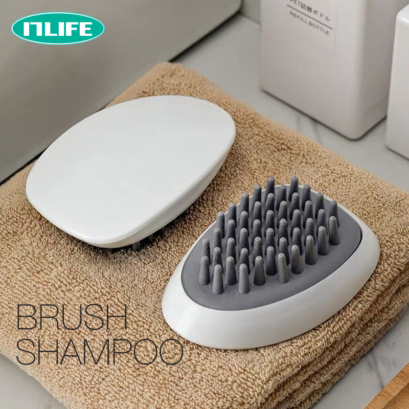 Shampoo artifact massage brush lazy shampoo brush adult shampoo comb silicone head itching scratcher