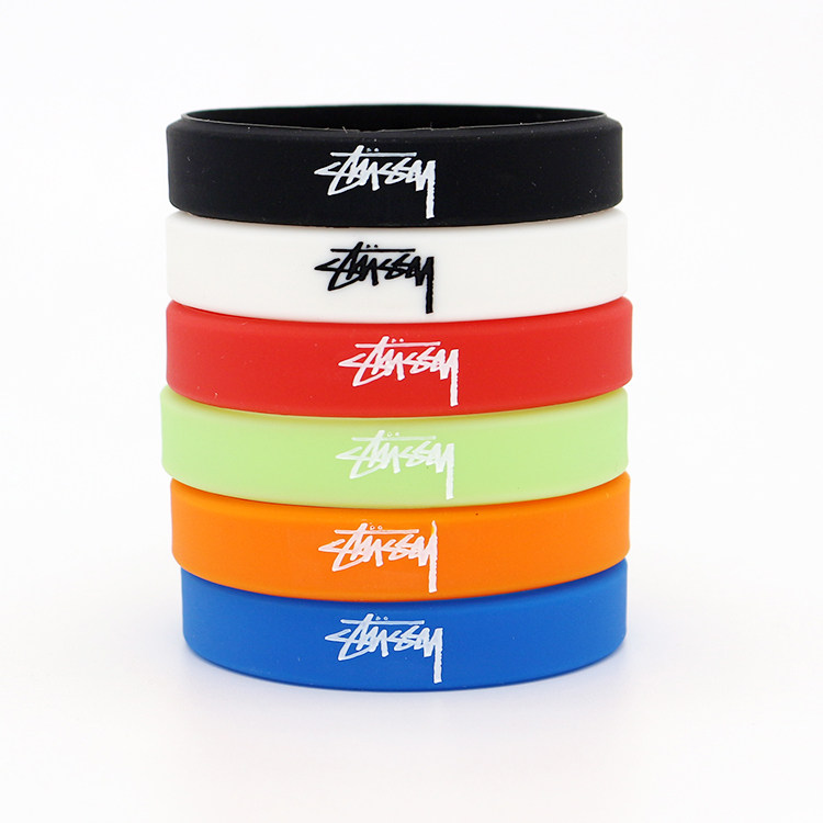Minimalist original tidal wave stussy silicone small freshener rings lovers silicone fashion sportswomen wristband-Taobao