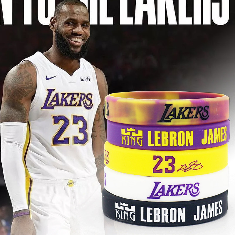 Number 23 Lakers LeBron James Signature Luminous Sports Basketball Silicone Hand Ring Jan Bracelet Bracelet Man-Taobao