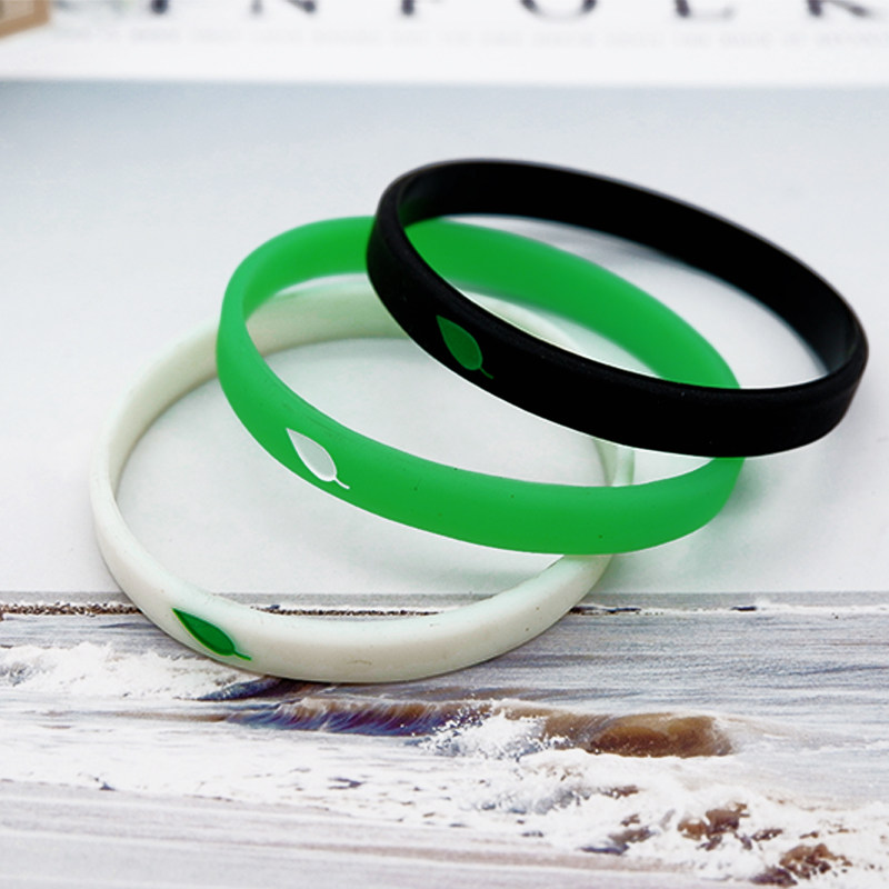Night Handring Leaf Xiaoqing Tide Couple Personality Original Silicone Basketball Letter Simple Student wristband