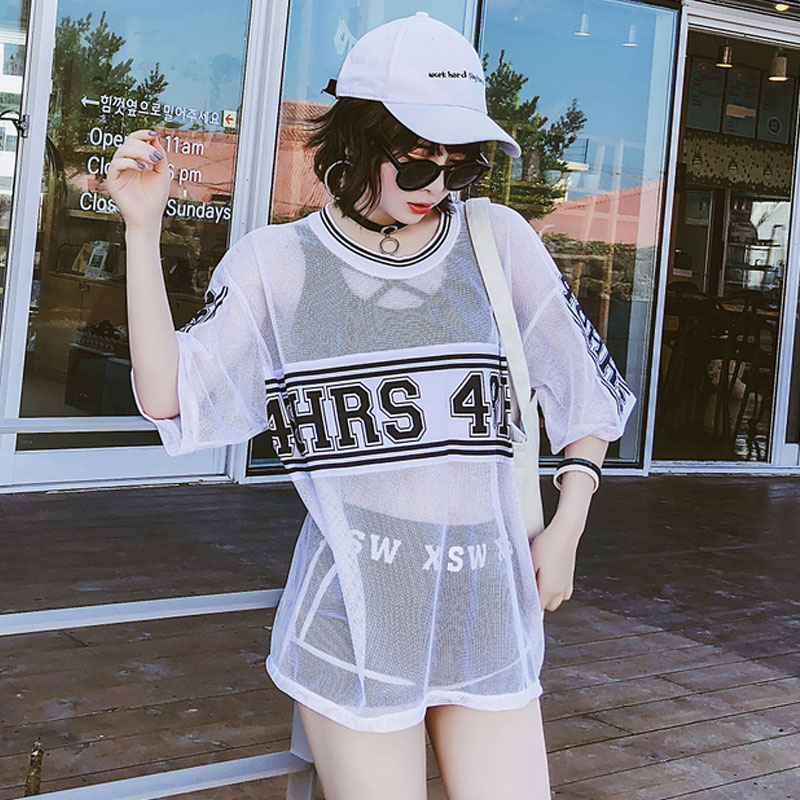 Two-piece swimsuit Women's hot spring conservative belly cover sexy thin student large size blouse bikini three-piece swimsuit