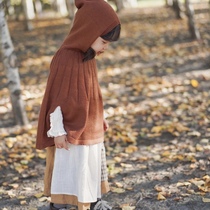 AnnieGirl Elf Cape Wool Girls Cloak Baby Coat Autumn and Winter Outing Cape Baby Coat