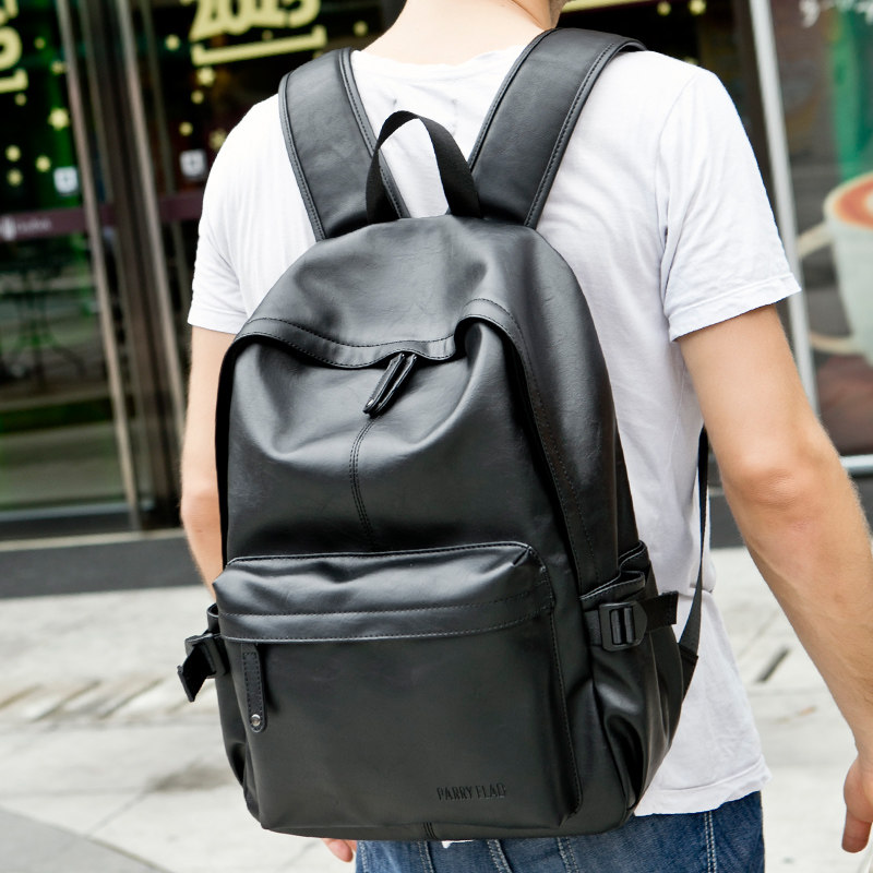 Backpack men's double shoulder bag Casual simple junior high school high school college women fashion trend School bag men ins tide campus