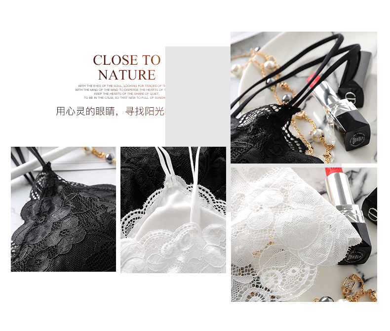 Sexy ren chống chói ống hàng đầu đồ lót chống ánh sáng tập hợp ngực áo ngực nữ bra ngắn sling đáy áo lót ren nữ
