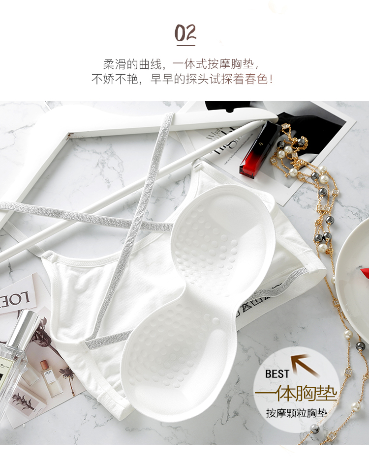 Vẻ đẹp lưng ống chéo top đồ lót gợi cảm phụ nữ quấn ngực loại chống chói áo ngực không thép vòng dây đeo ngắn vest ao nguc