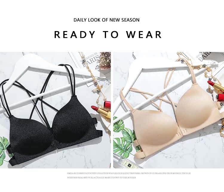 Cô gái không có dấu vết ống đồ lót Hàn Quốc ngắn quấn ngực gợi cảm tụ tập áo ngực nhỏ không có vòng thép Xia Mei trở lại áo bra 2 dây