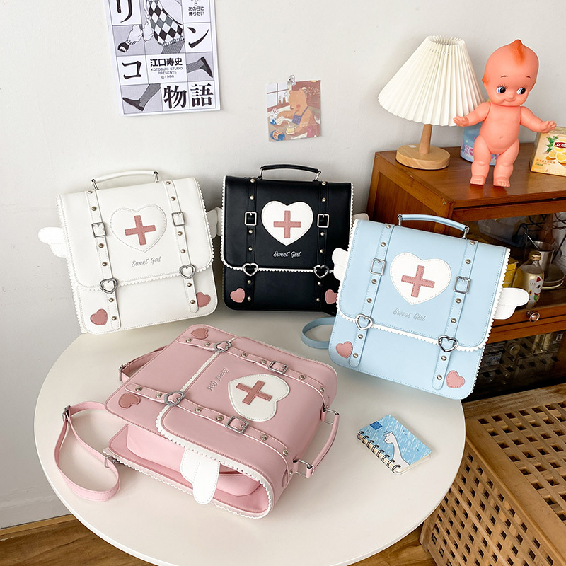 Harajuku Style Cute Large-Capacity Student Backpack Jk Girl Bag Korean Version Versatile Backpack Cartoon Fresh Style