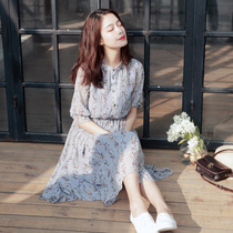 2020 new hipster breastfeeding dress out fashion feeding loose chiffon nursing dress floral beach dress