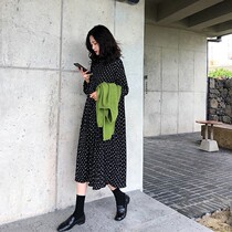 Xianxians breast-feeding autumn wear loose size chiffon breastfeeding dress fashion breast-feeding clothes