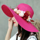 Straw hat female summer sun hat beach small fresh sun hat seaside flowers holiday cover face big brim sun hat