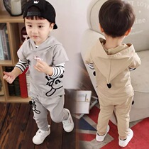New autumn boy baby spring children long sleeve set 1-2-3 years old infant childrens clothing three sets