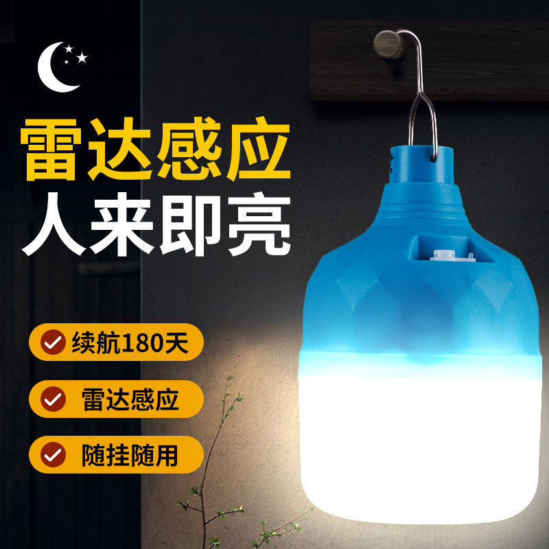 Solar-Powered Radar Sensor Charging Bulb That Lights up When People Approach, Suitable for Stairs, Corridors, and Walkways, with Led Lighting Solar-Powered Radar Sensor Charging Bulb That Lights up When People Approach, Suitable for Stairs, Corridors, and Walkways, with Led Lighting