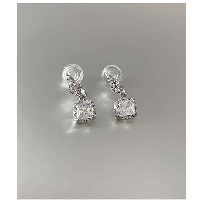 Han Style Silver mosquito coil ear clip No earbugless woman round face slim and simple ear pendant student earring painless 