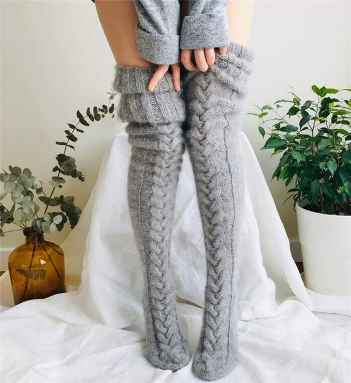 [ вязаные вязаные Knitted Stockings]