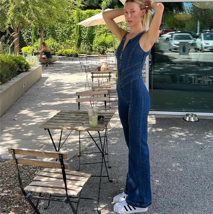 Боди/брюки ins欧美时尚牛仔连体衣长裤女 jumpsuit bodysuit overalls women OTHER