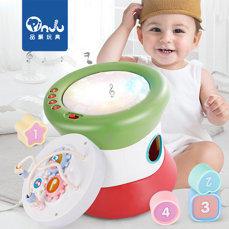 Baby Hands Beat Drum Toddler Toys 0-1 One To Two 2 Year Olds Beat Drums 3 Music 6 Morning Teach 9 Puzzle 8 Months