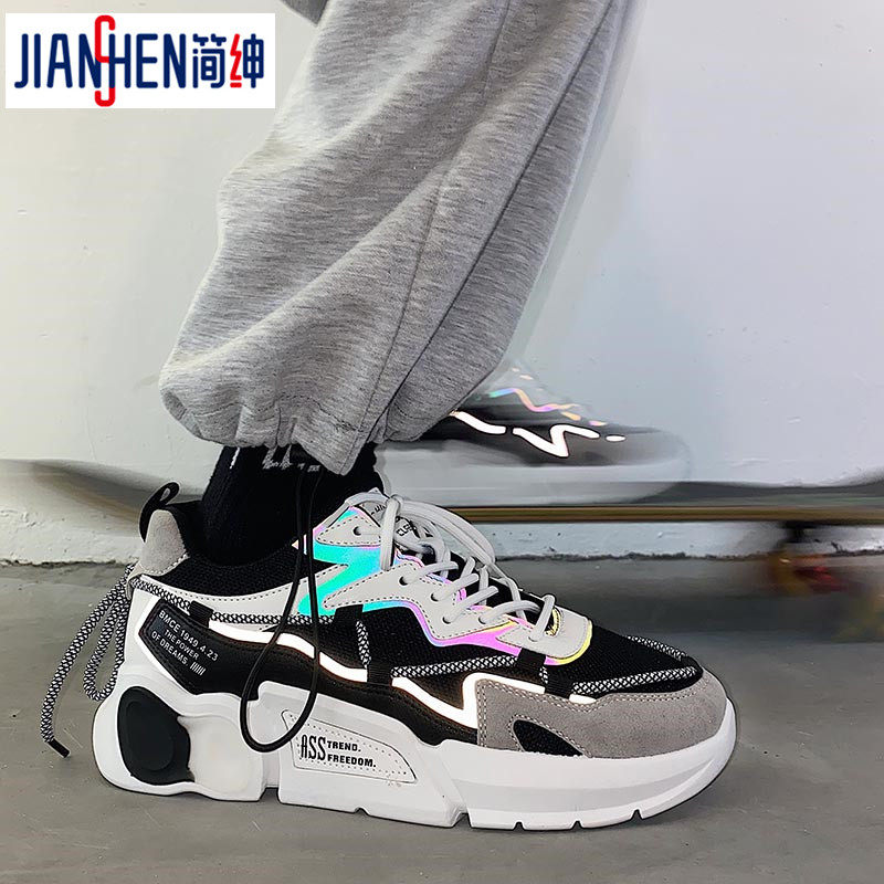 Ins Torre Men's Shoes Spring and Summer 2021 New Sports Leisure Tide Shoes Increase Breathable Students Joker Trend