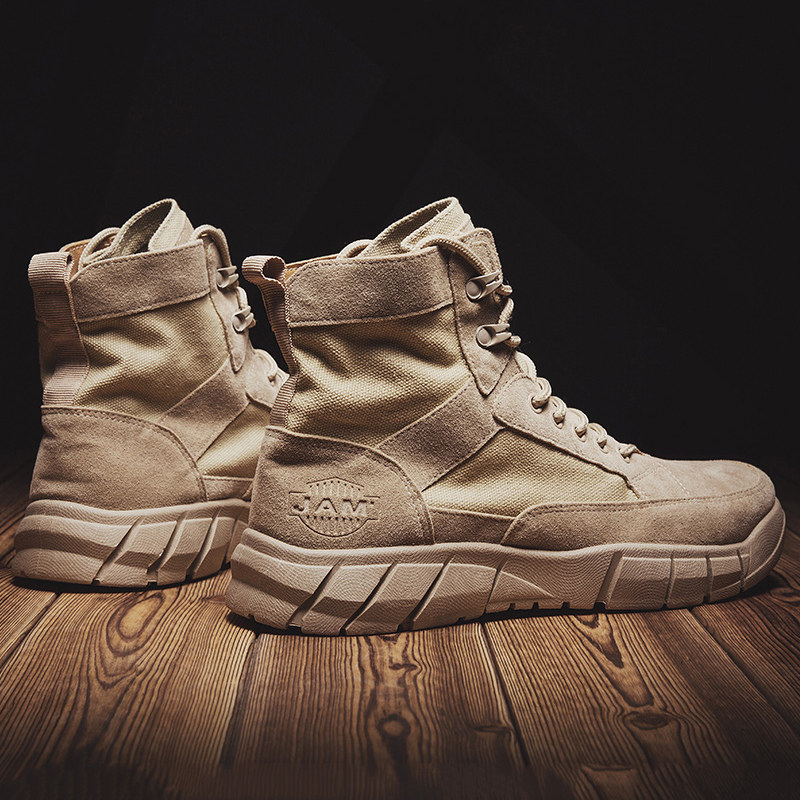 Summer martin boots tooling desert boots high-barrel canvas shoes for tactical training boots middle-barrel land men's shoes spring and autumn