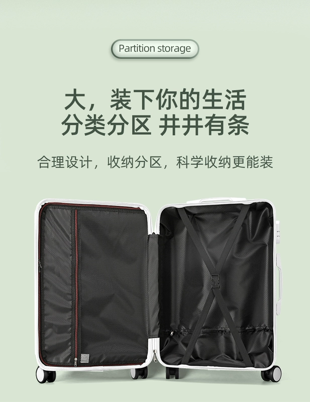 vali kéo Hộp đựng xe đẩy hành lý dành cho nữ 20 inch du lịch bao da mật mã bánh xe đa năng bền bỉ, sinh viên nam dung tích lớn 24 va li du lịch giá rẻ vali du lịch nhỏ