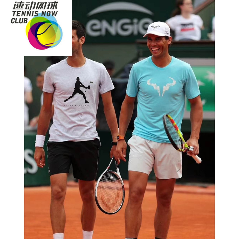 Haitao spot 2018 French Open Xiaode training tennis T Lacoste Novak Djokovic T-Shirt