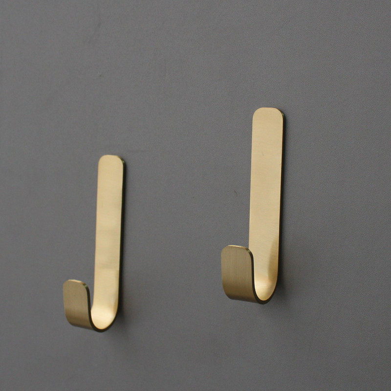 Nordic Minimalist Brass Hook Wall Trim Creative Cloister Hood Hook Hsugen Door Rear Pure Copper Hook Nail Free
