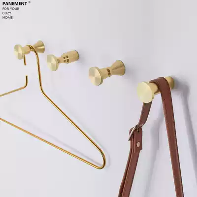 PANAMENT brass light luxury hanging clothes hook Porch wall decoration art wall hanging metal coat hook Copper hook Nordic