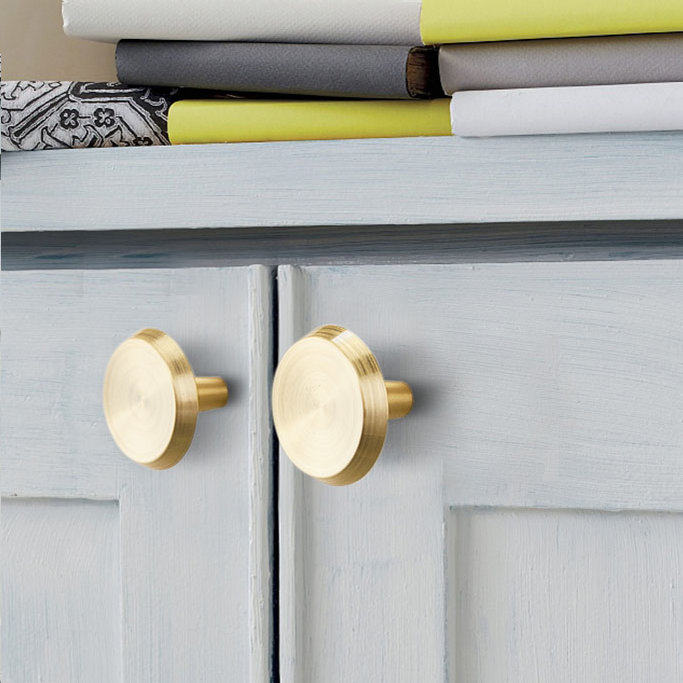 PANAMENT Nordic minimalist brass handle golden creative design pure copper drawer integral cupboard round small handle