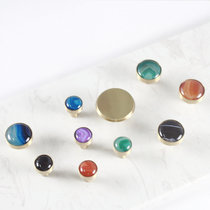 Nordic creative brass hook Natural Agate stone Light luxury wind coat hook Entrance wall decoration brass wall hanging