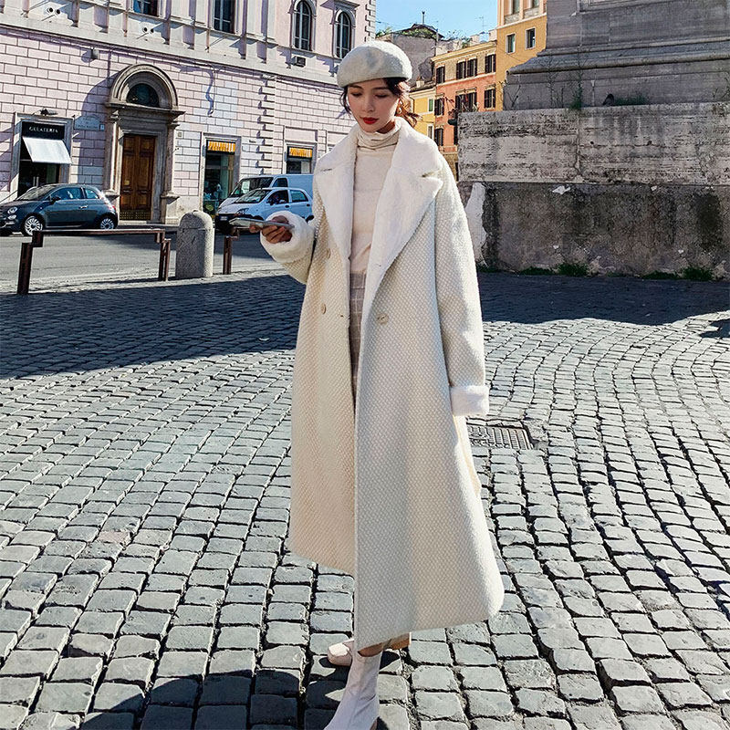 majewuyu water mink velvet big coat woman medium long version 2021 winter new gentle ethos thickened fur coat