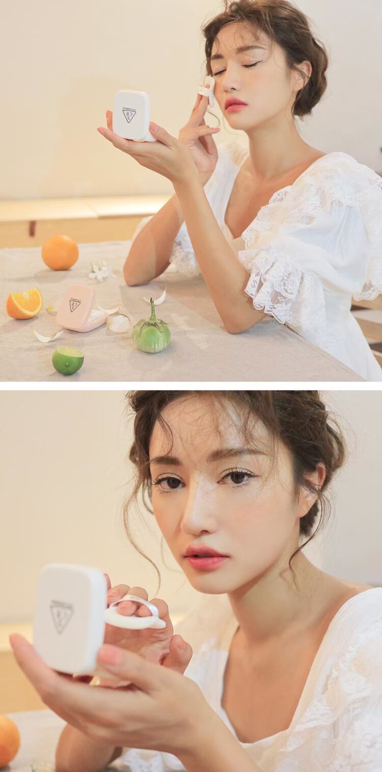 Authentic 3CE new macaron che khuyết điểm làm trắng lỗ chân lông vô hình làm mới phấn kiểm soát dầu - Bột nén phấn phủ innisfree dạng nén