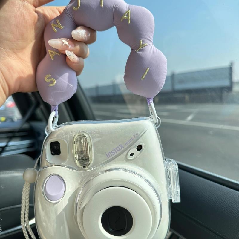 Mini 7/7+ Polaroid Protective Case Cute Backpack Solid Color Wear-Resistant Anti-Drop Soft Shell Camera Case for Women