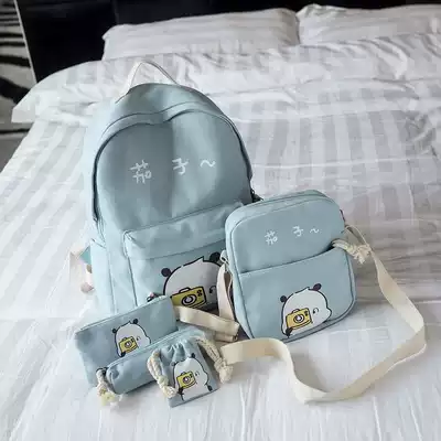 Korean version of canvas children cute schoolbag primary school girl 2-3-5-6 grade shoulder girl princess 6-12 years old