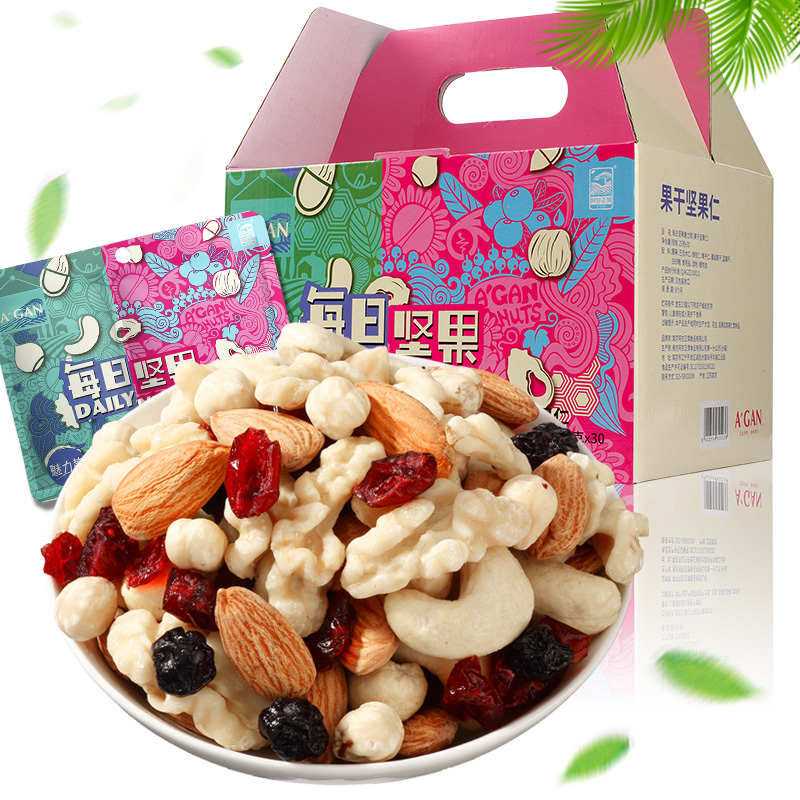 阿甘正馔每日坚果零食大礼包25g×30袋