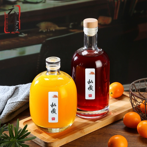 六宜居 Уплотнение высокого стеклянного бутылки с ликером пустой бутылка из бутылки винной стеклян