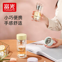 Rich light double glazed cup female heat resistant and explosion resistant mini-portable and small high face value ins feng shui mug