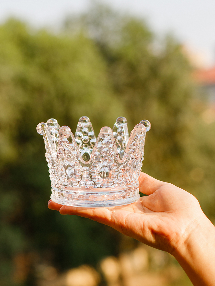Kristallglas Ljusstake Atmosfär Creative Crown Europeisk stil smycken Ram Ljus Lyx Dekorativ_voghion.com