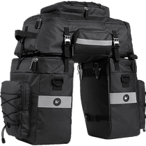 Rhino mountain bike three-in-one rear rack bag backpack waterproof long-distance Sichuan-Tibet riding ultra-large capacity equipment