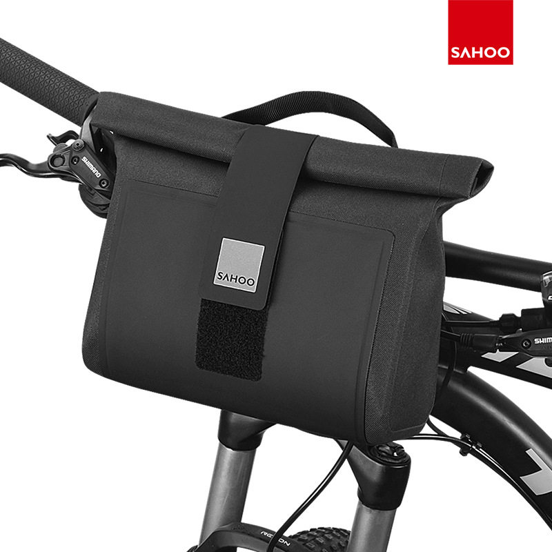 SAHOO handlebar bag to enlarge the horizontal tap bag with waterproof mountaineering bike bag head bag camera car front bag