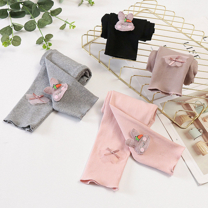 Female Baby Spring Internal Lap Pants Children 100 Lap Pure Color Pants Infant Foreign Pie Dress Pants In Long Pants Spring Dress Pants