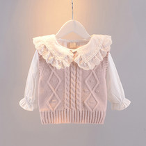 Female Baby Autumn Dress Long Sleeve Shirt Suit 0-3 Year Old Boy Clothing Girl Super Ocean Air Fall Baby Machia Two Sets