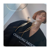 (W Dear) Round face Lean Brief About Lukewarm Wind Line Ear Clip Woman without earthy hole temperament Mosquito Coil Ear