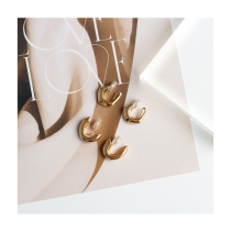 (W Dear) No earbuts in inins blogger temperament Earring Ear Clip Women Superior sensation Mosquito Coil Earrings