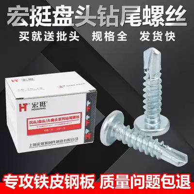 Hongting cross pan head drill tail screw national standard round head self-drilling self-tapping dovetail wire self-tapping nail M4 2 4 8