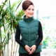 Phụ nữ trung niên và già mùa thu đông mặc màu rắn mặc áo vest cotton ngắn cho mẹ thon gọn áo vest ấm áo măng tô nữ