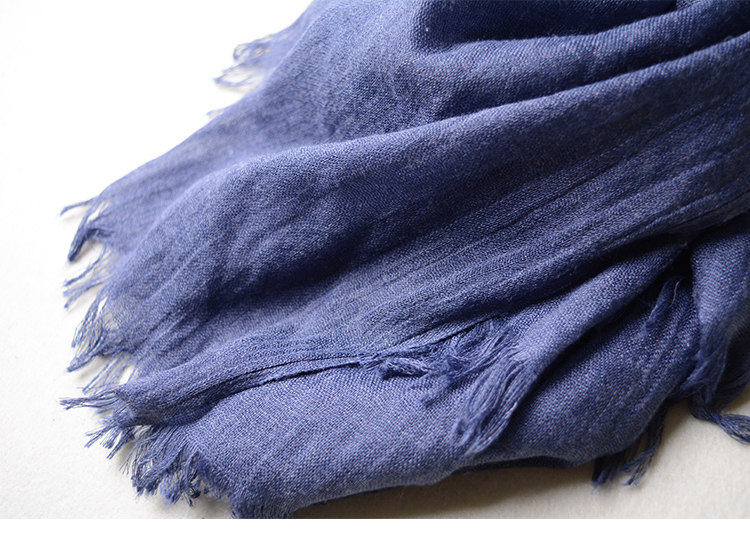 春夏季薄款男士围巾深灰色百搭黑色纯色棉麻年轻人围巾女防晒披肩详情38