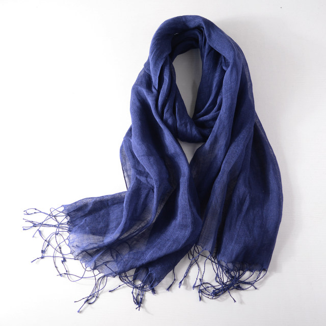 Japanese minimalist high-quality rain and dew linen scarf