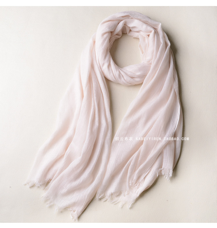 春夏季薄款男士围巾深灰色百搭黑色纯色棉麻年轻人围巾女防晒披肩详情55