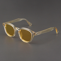 MOSCOT LEMTOSH SUNGLASSES MENS PLATES RETRO TRANSPARENT YELLOW GLASSES NIGHT-VISION POLARIZED INK MIRROR WOMAN